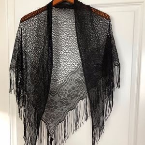 Black Wrap With Fringe